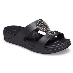 Women's Crocs Monterey Diamante Slip-On Wedge sandals, Sz 11 new